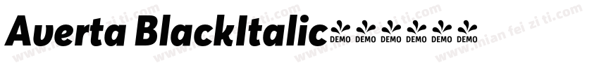 Averta BlackItalic字体转换